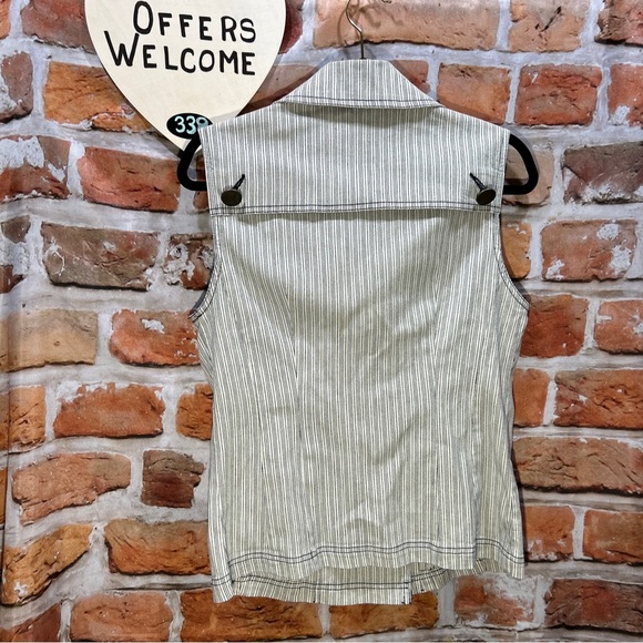 LAL Med Military Double Breasted Best Pinstriped Live A Little EUC - Picture 4 of 7